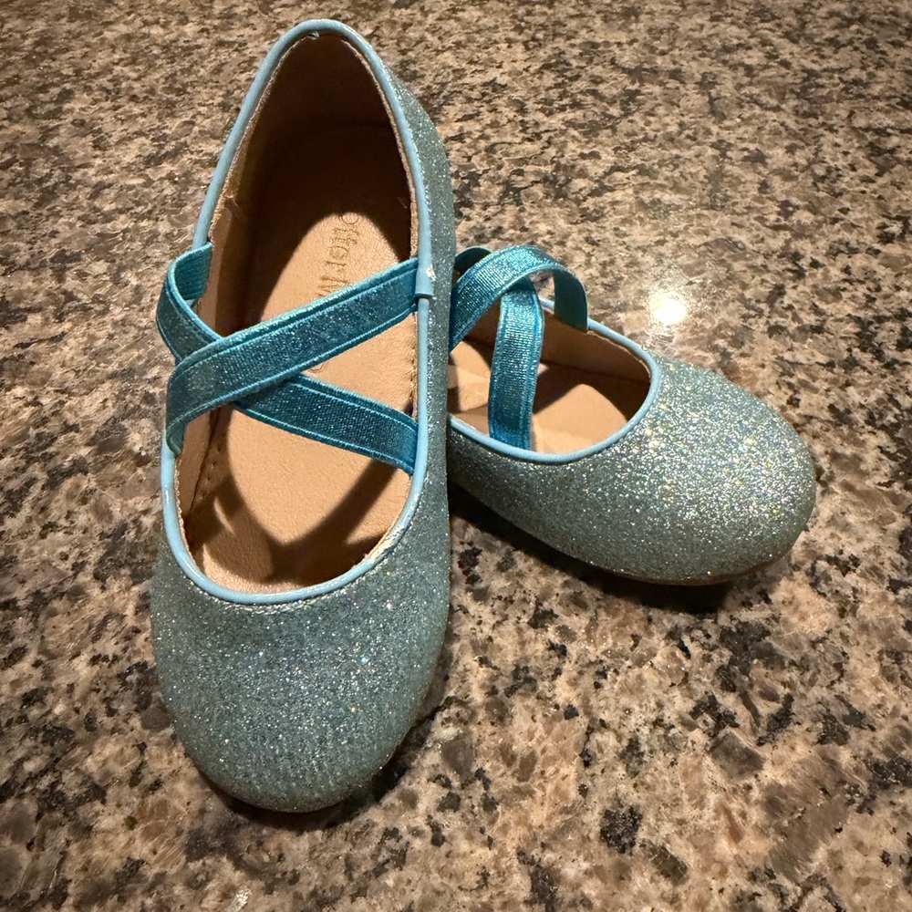 Sparkling Blue Kids Dress Shoes